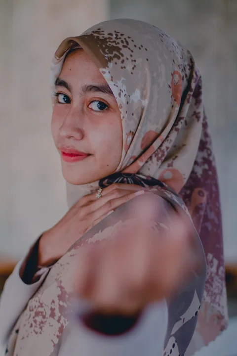 woman, model, portrait, hijab