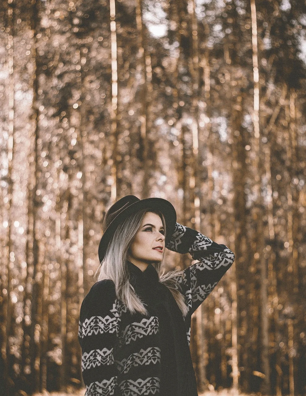 nature, people, woman, hat