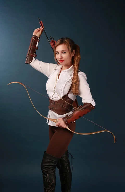 woman, archer, shooter, beauty