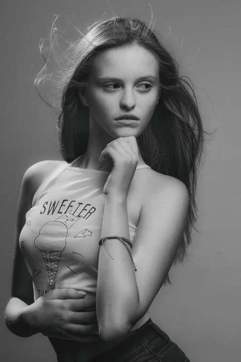 beauty, woman, monochrome, girl