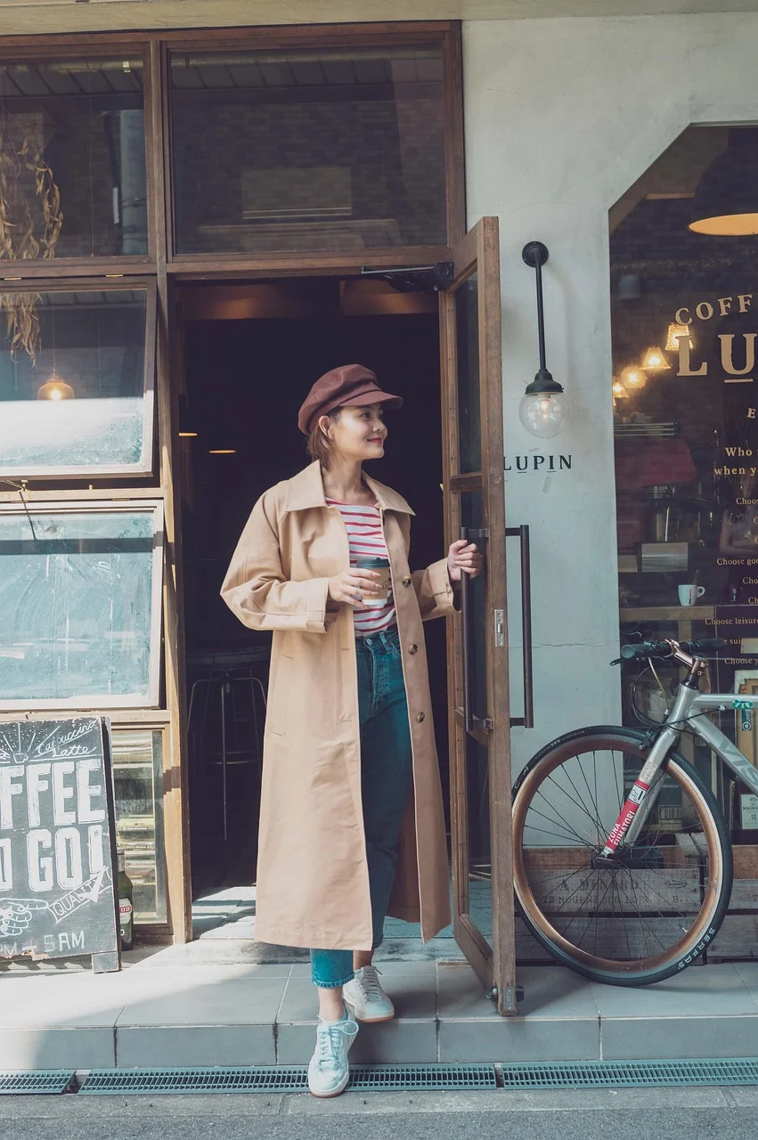 woman, cafe, coffee, fashion