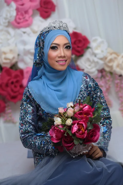 muslim, wedding, smile, woman