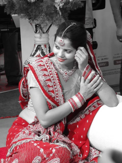 bride, indian bride, traditional, wedding