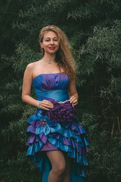 woman, portrait, dress, fashion