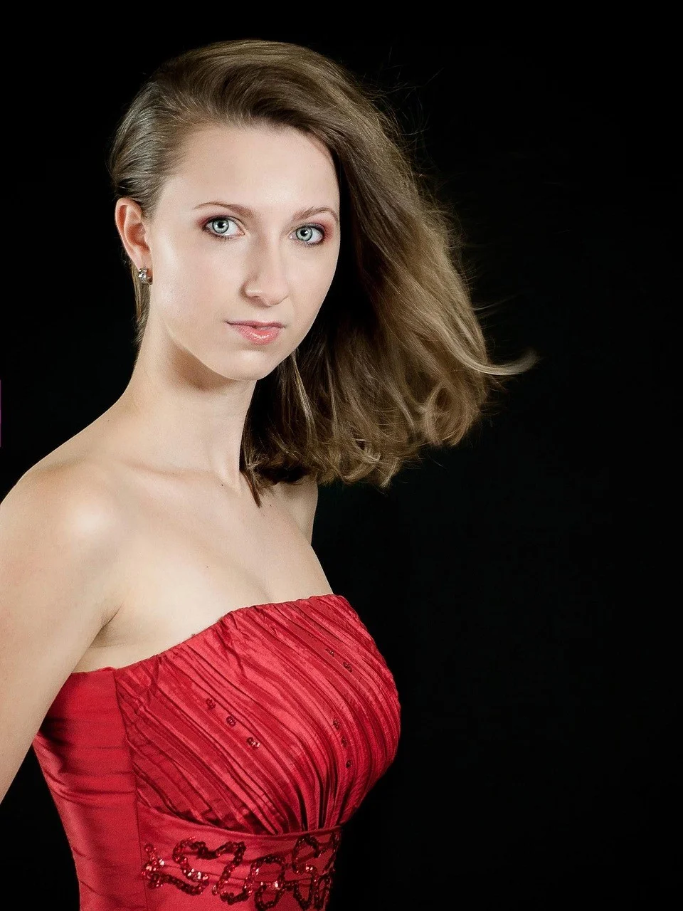 portrait, studio, girl, nice