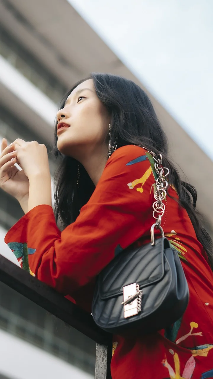 초상, 모델, 소녀, 아시아인