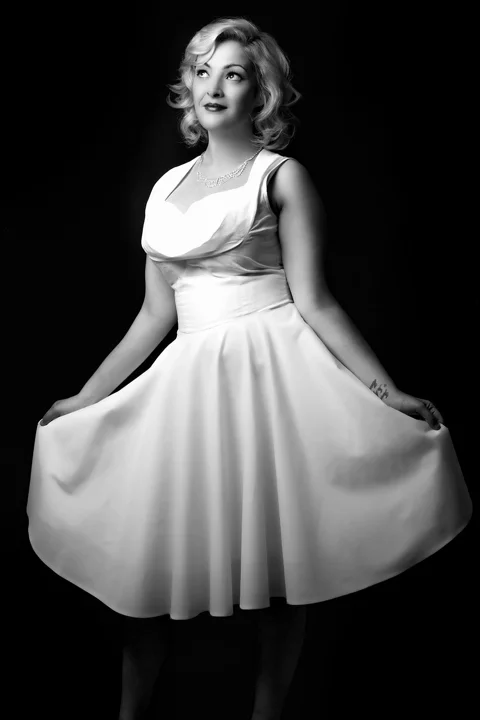 woman, dress, white, fashion