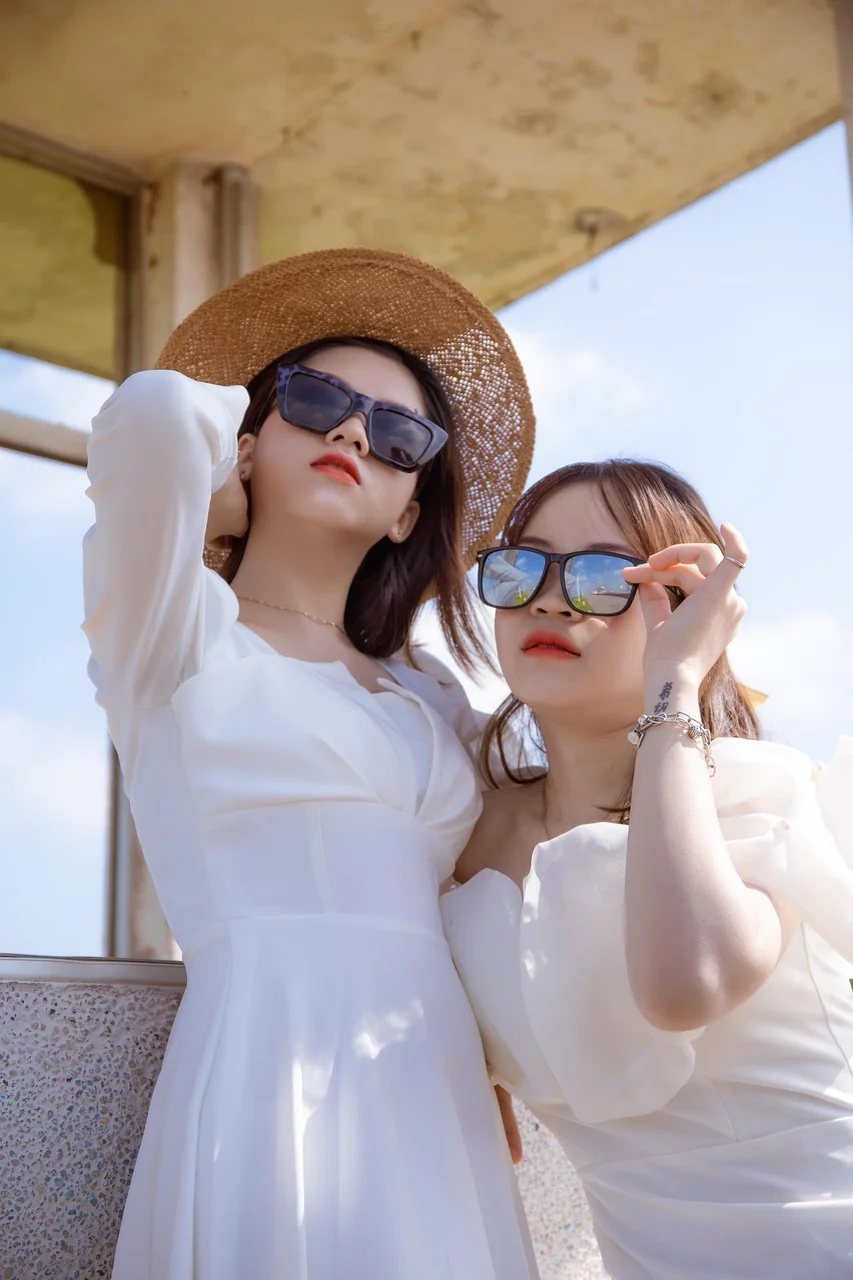 女孩, 挚友, 肖像, 亚洲人