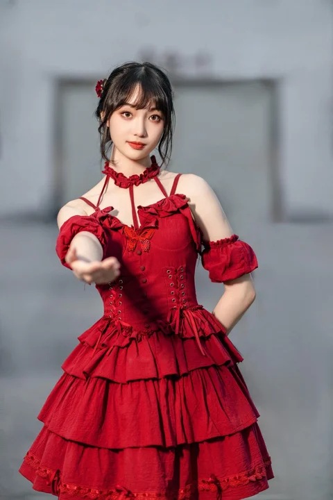 女人、女孩、角色扮演、裙子