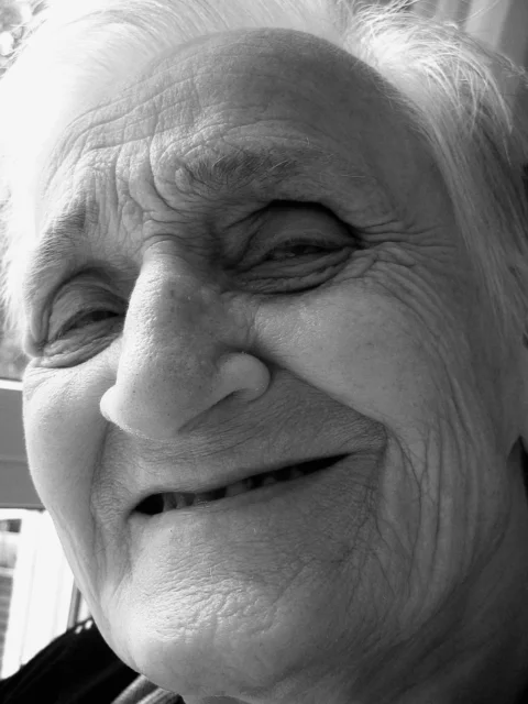 woman, face, smile, old