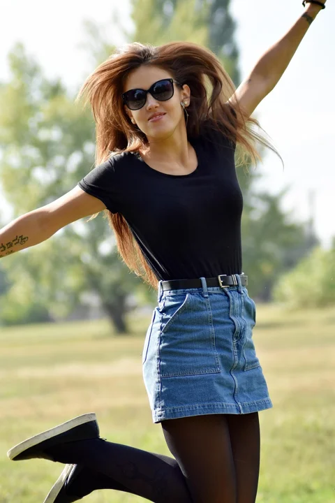 girl, jump, fashion, beauty