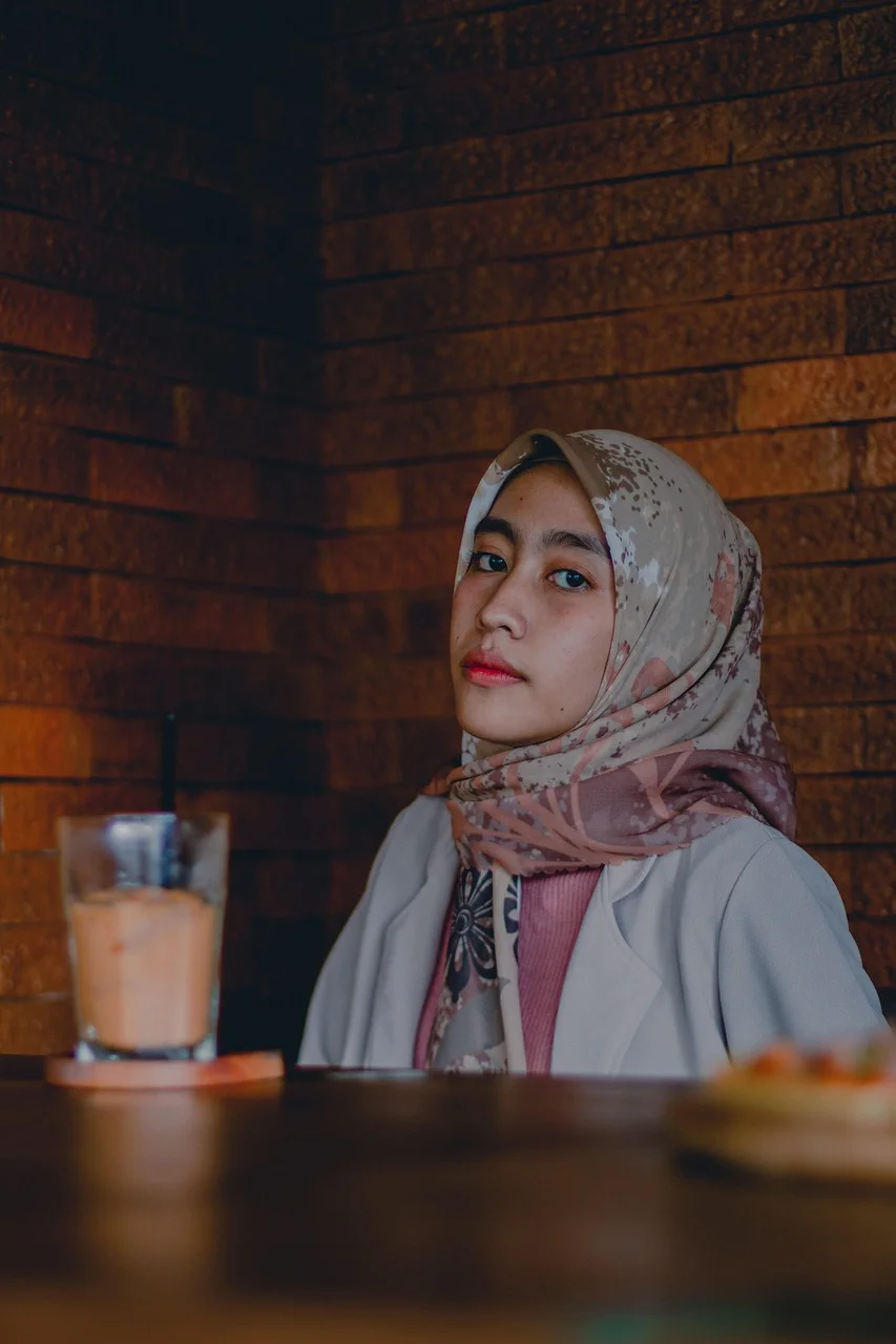 woman, model, portrait, hijab