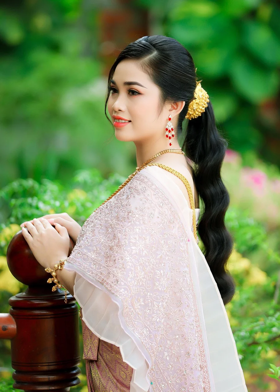 アジア人女性, ファッション, 伝統衣装, ポートレート