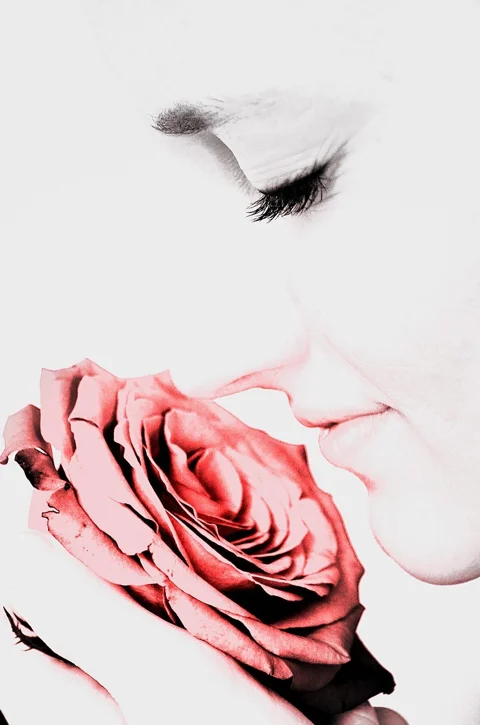 woman, roses, people, portrait
