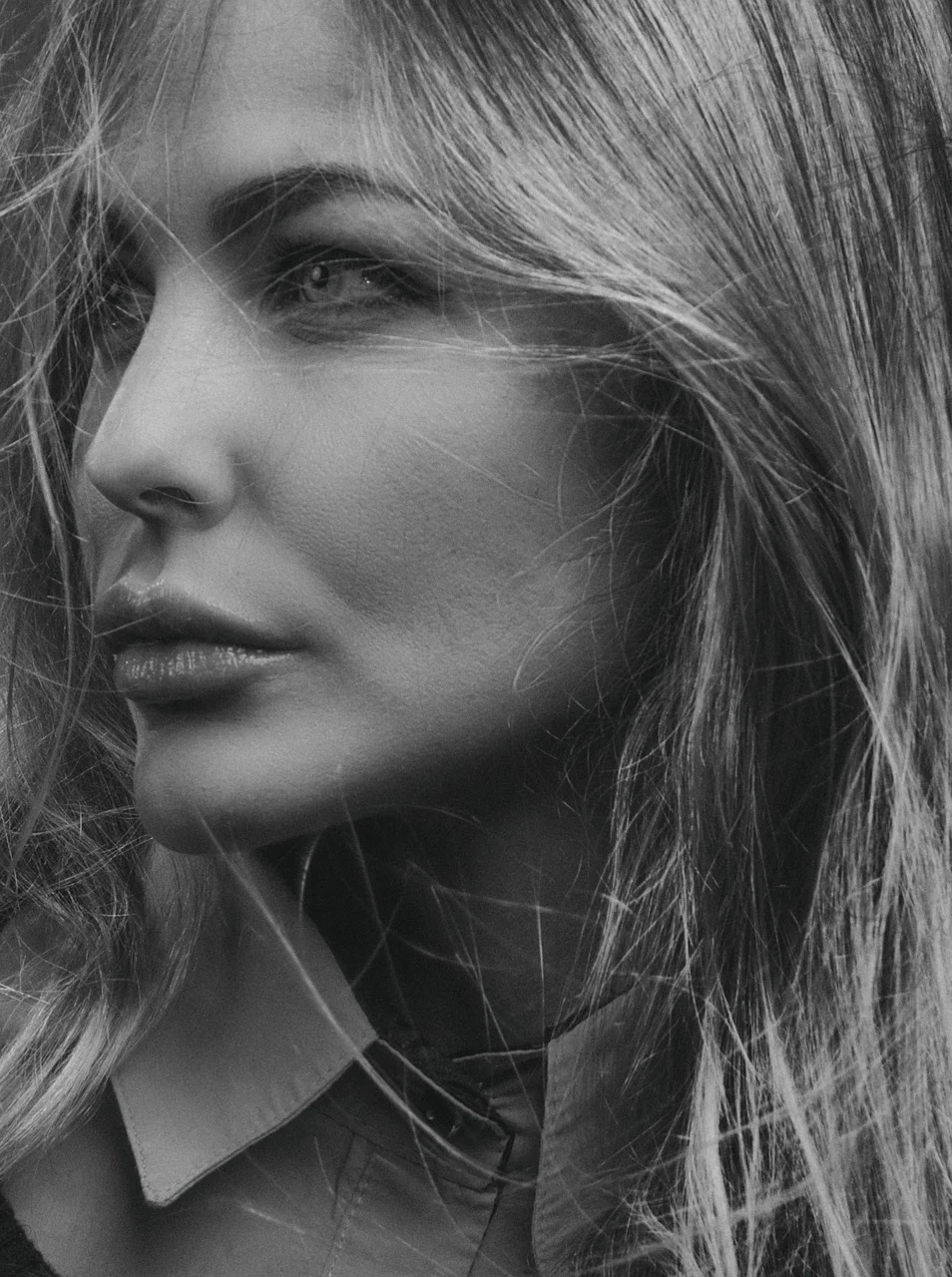 woman, beauty, monochrome, face