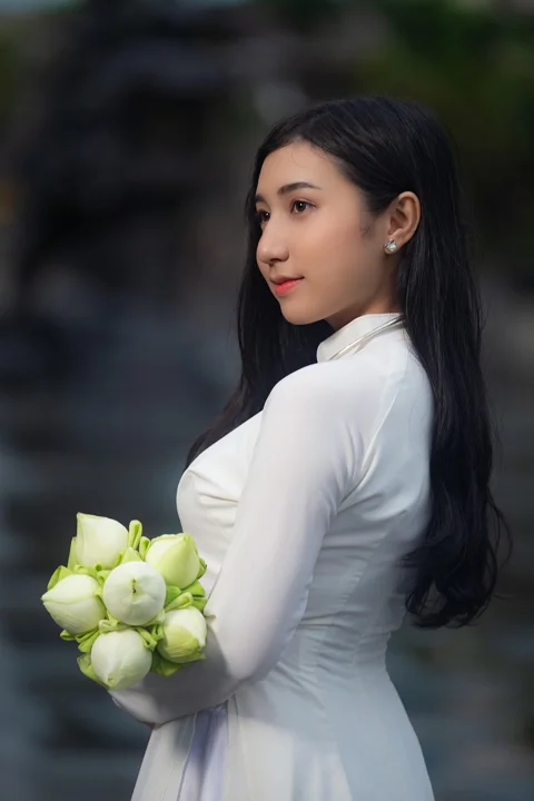 女子、模特、肖像、洋裝
