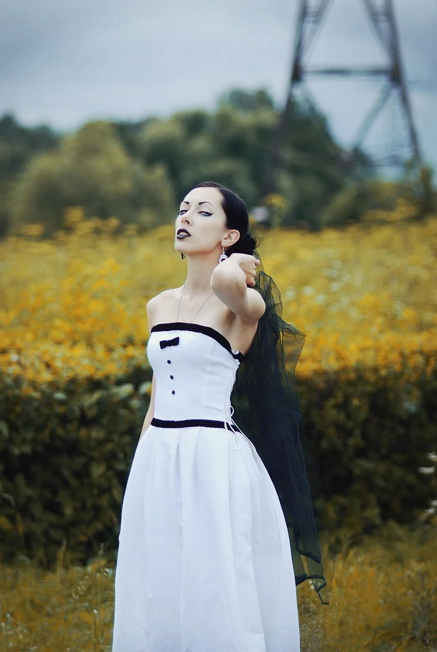 woman, model, dress, fashion