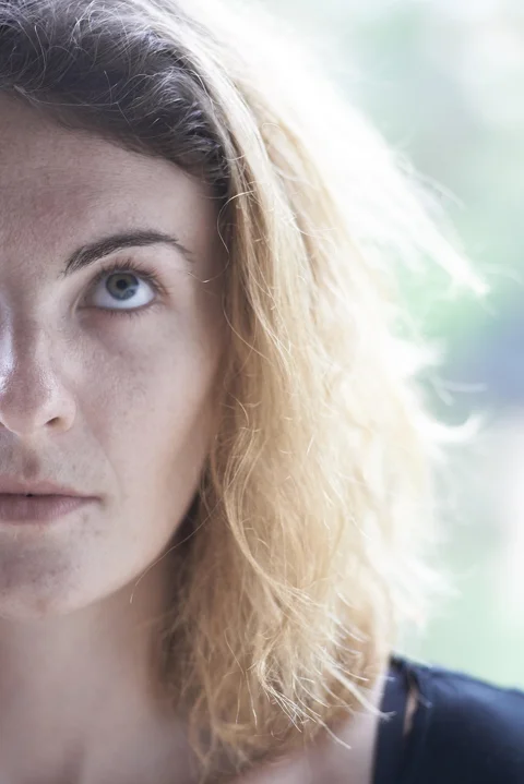 woman, view, eyes, hair