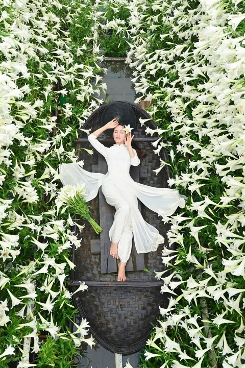 vietnam, woman, flowers, beauty