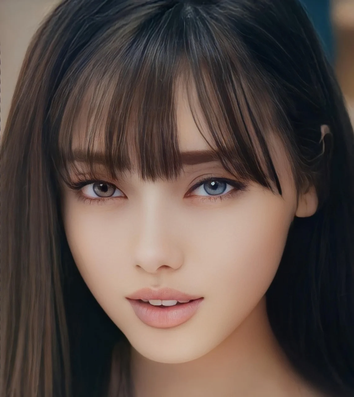 女人, 美丽, 肖像, 绘画