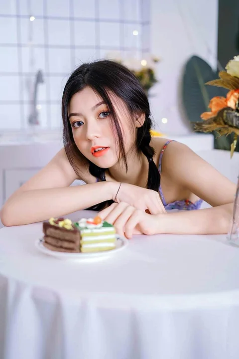 女人, 蛋糕, 模特兒, 姿勢