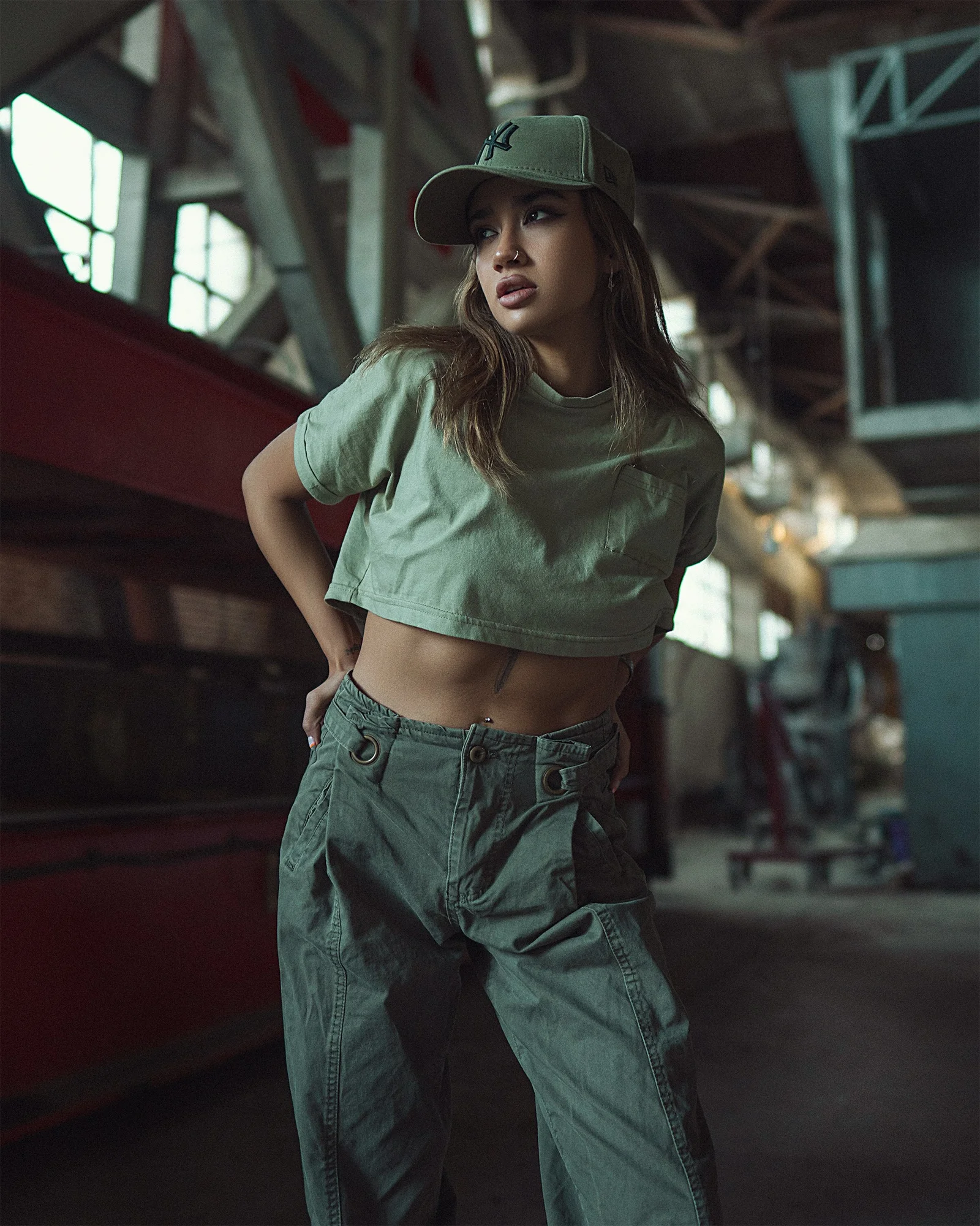a woman wearing a hat