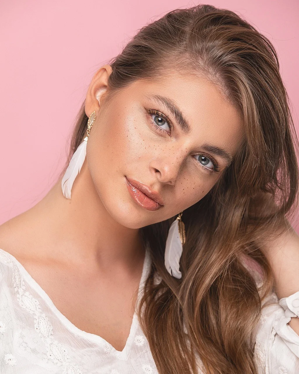 肖像，女人，模特兒，美妝特寫