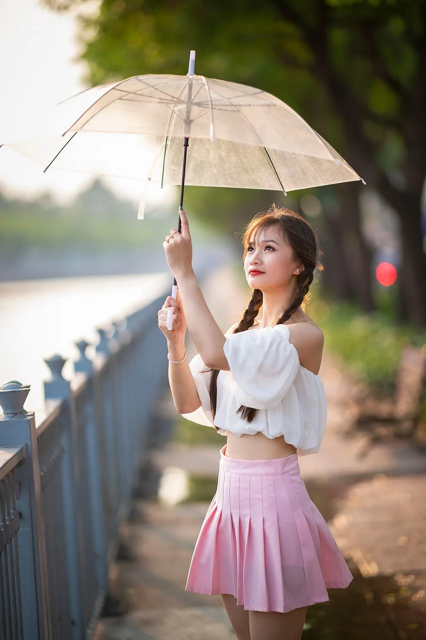 woman, model, posing, outdoors