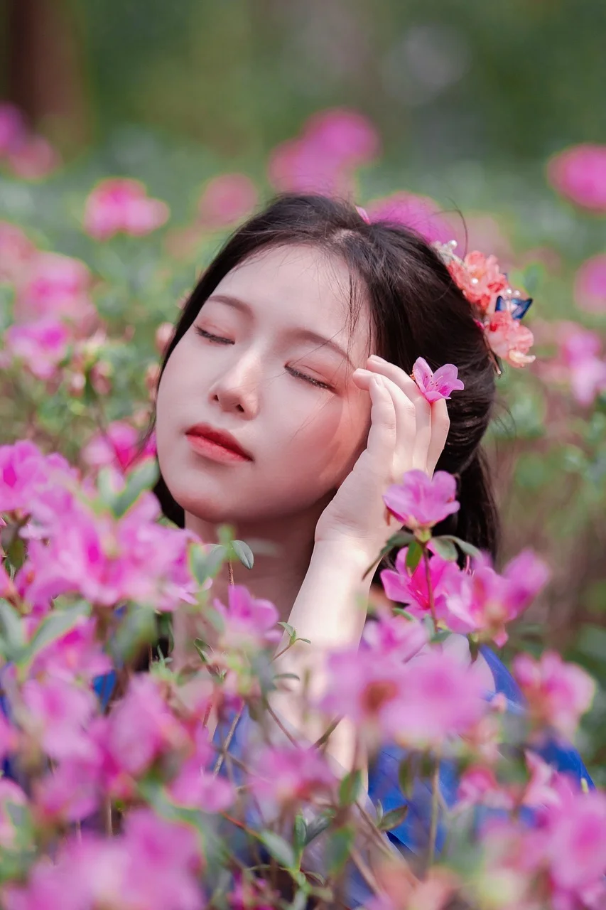 woman, flowers, beauty, girl