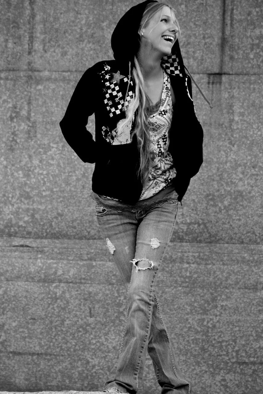 girl, happy, laughing, female