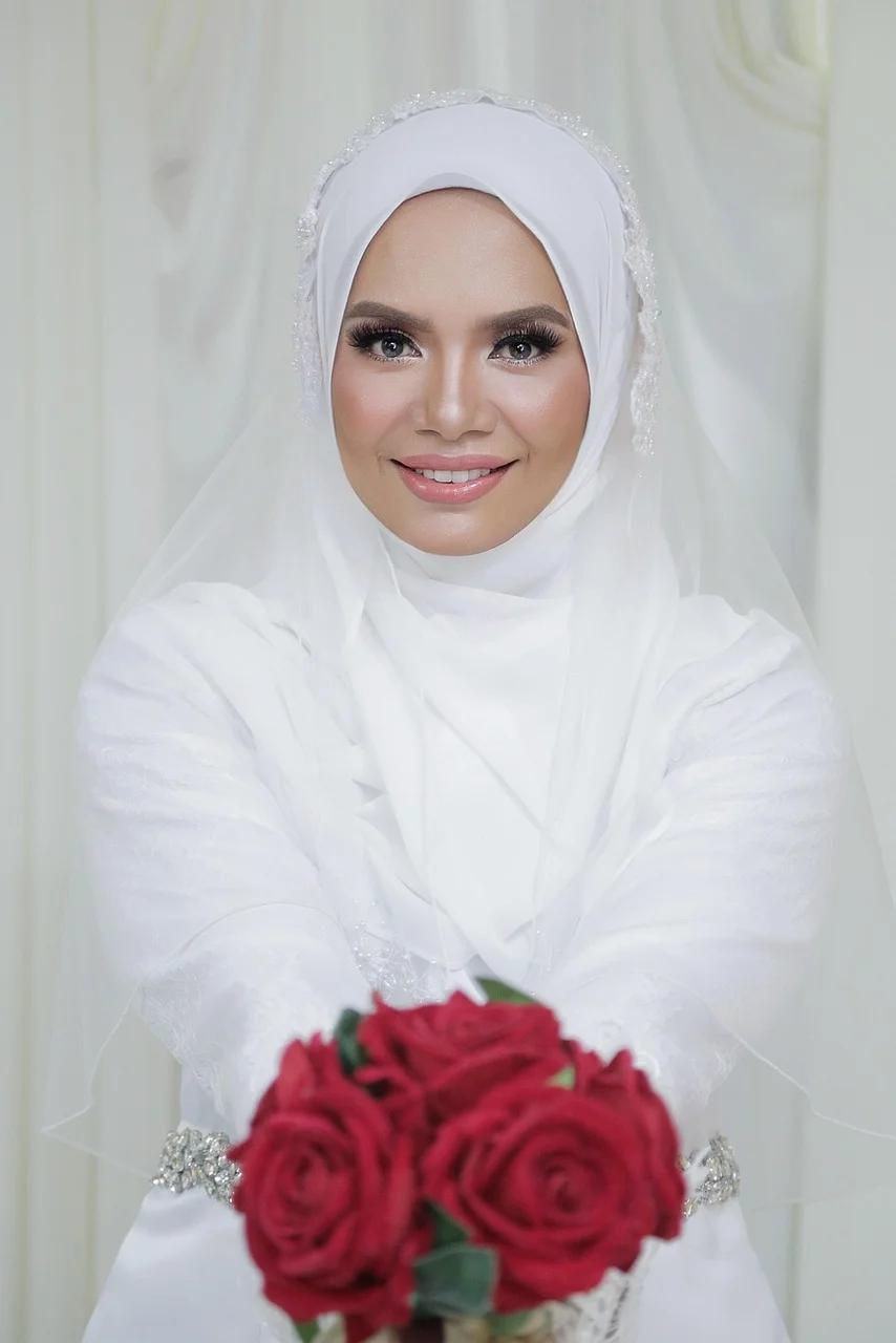 woman, wedding, hijab, muslim
