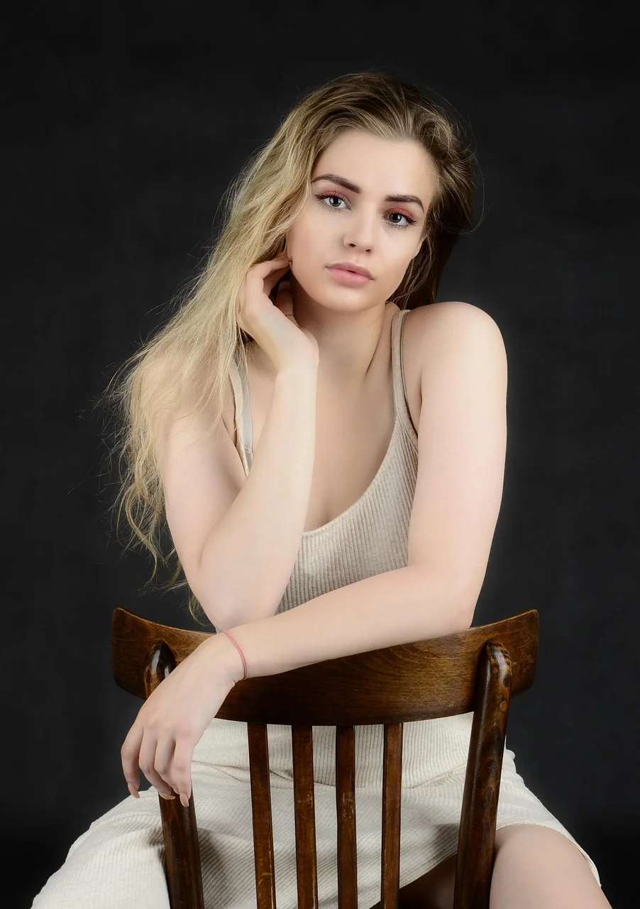 woman, model, portrait, blonde