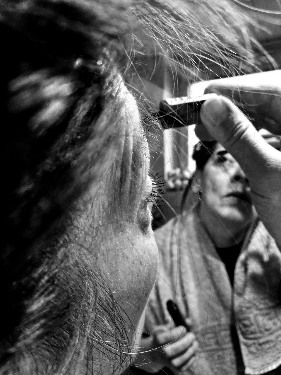 肖像、镜子、化妆、歌影