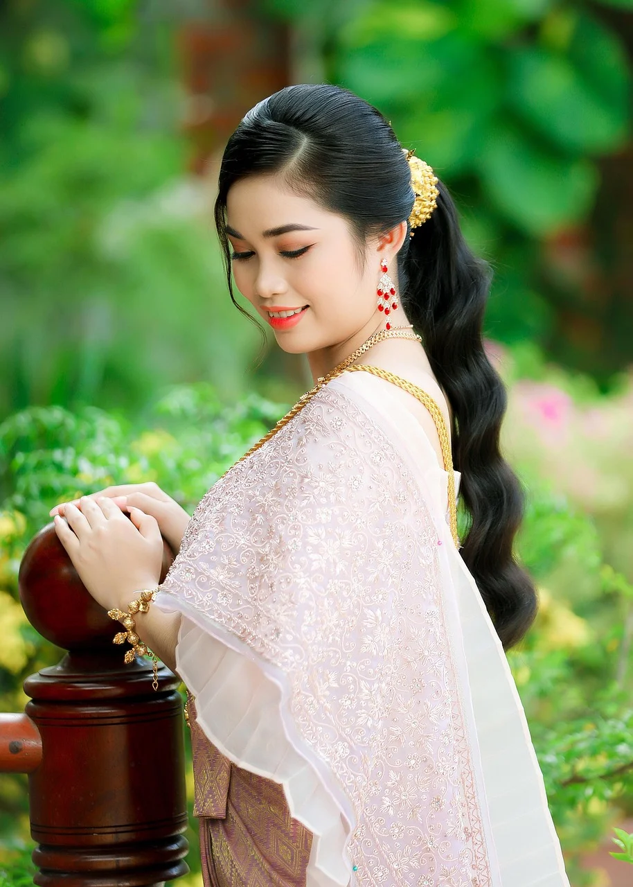 アジア人女性, ファッション, 伝統衣装, ポートレート