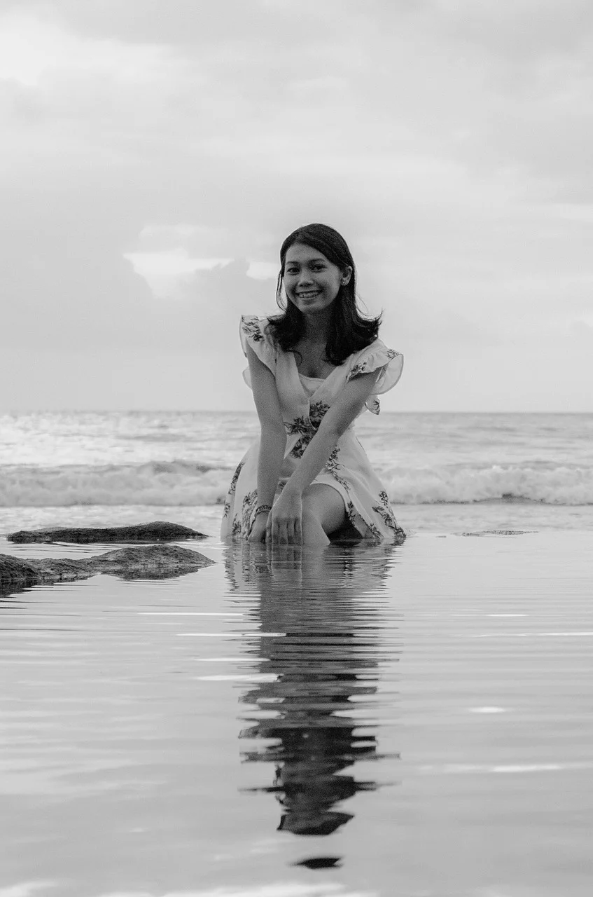 beach, water, woman, girl