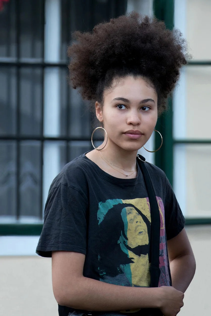 woman, face, eyes, young