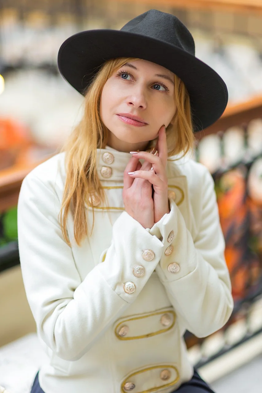 pose, woman, hands, pretty