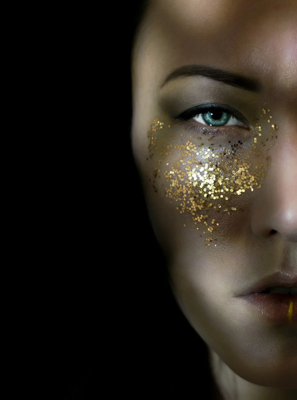 woman, darkness, person, portrait