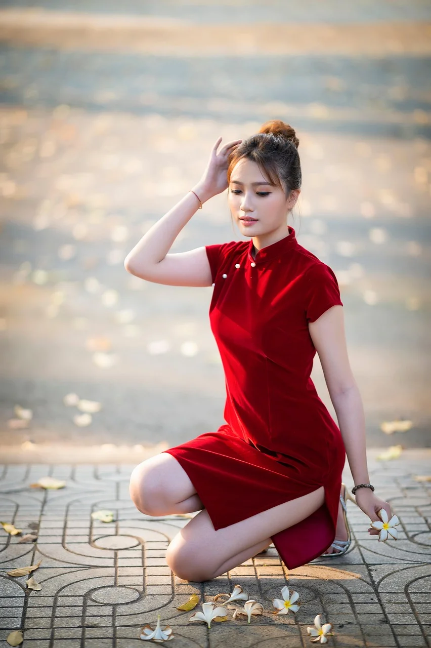 fashion, cheongsam, woman, vietnamese