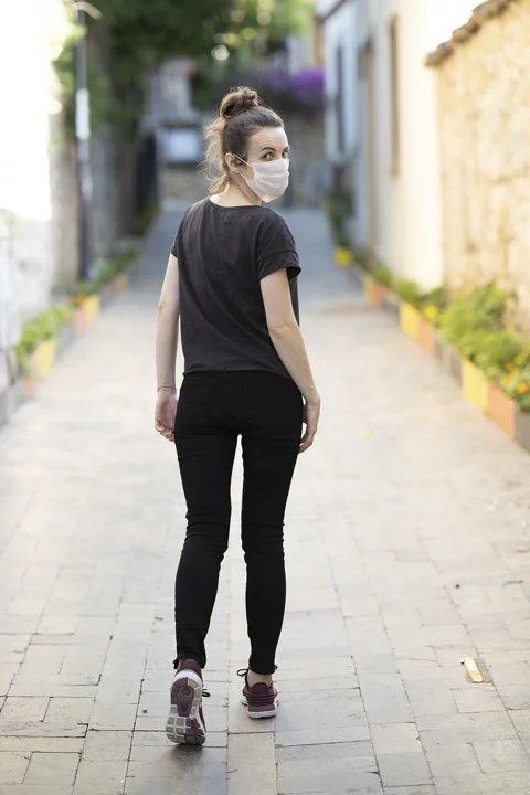 coronavirus, mask, woman, portrait