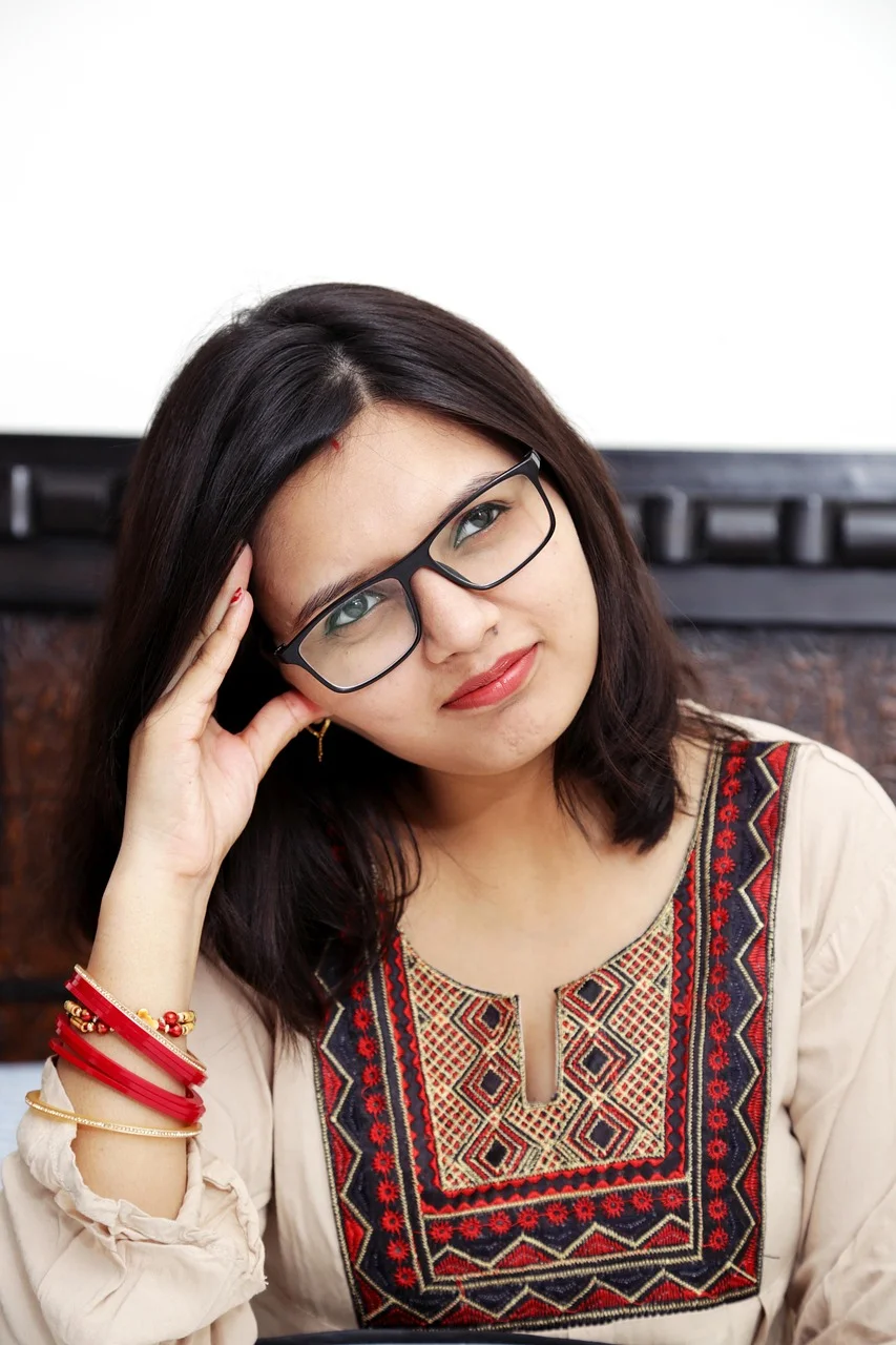 woman, glasses, tired, confused