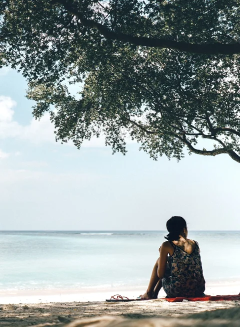 slippers, people, girl, alone