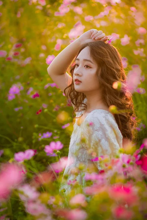 花,女人,美麗,自然