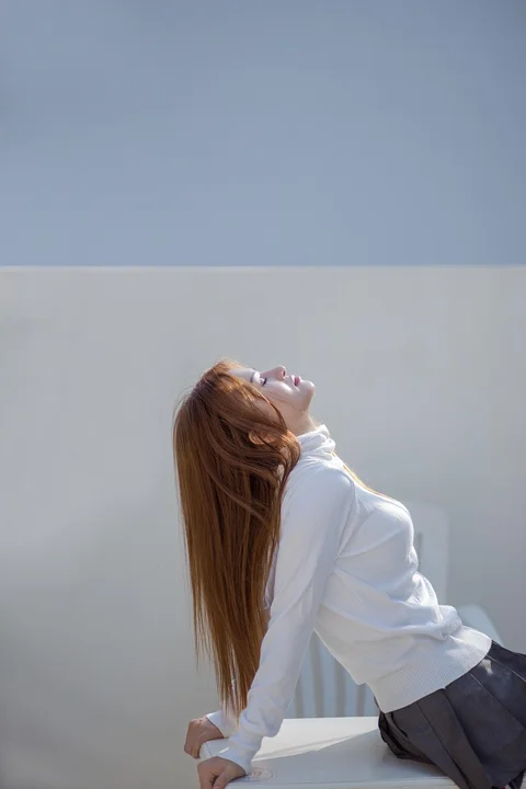 女性、模特、肖像、姿势