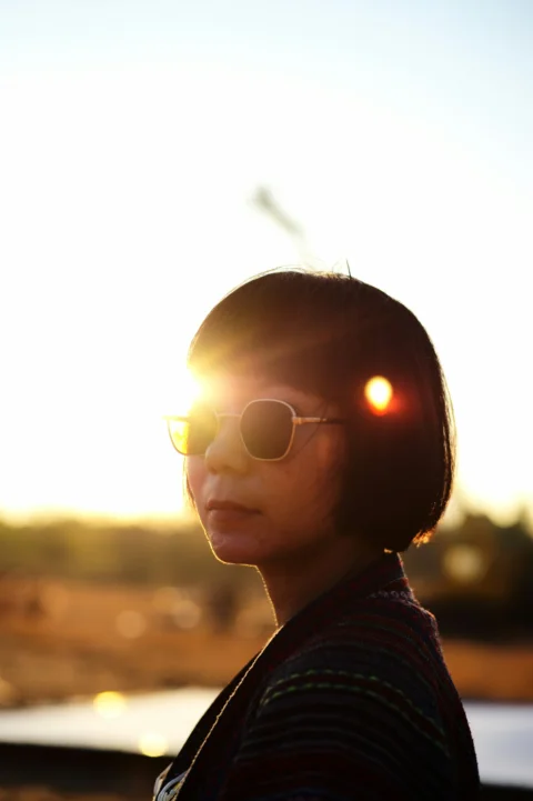 a person wearing glasses