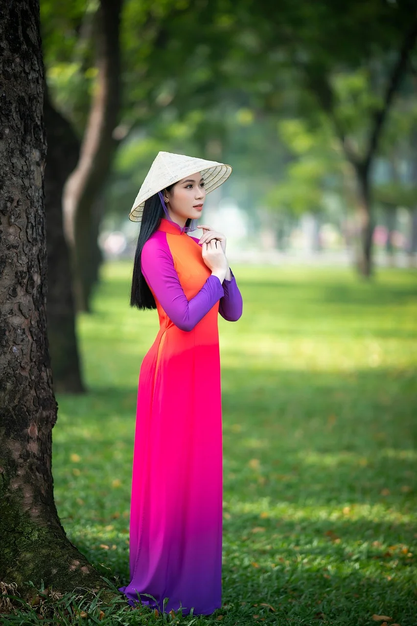 ao dai, asian, model, female