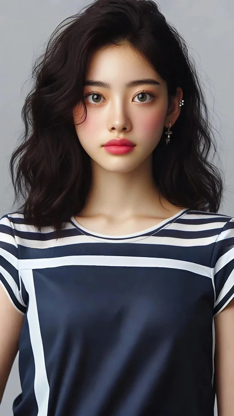 woman, face, happy, young