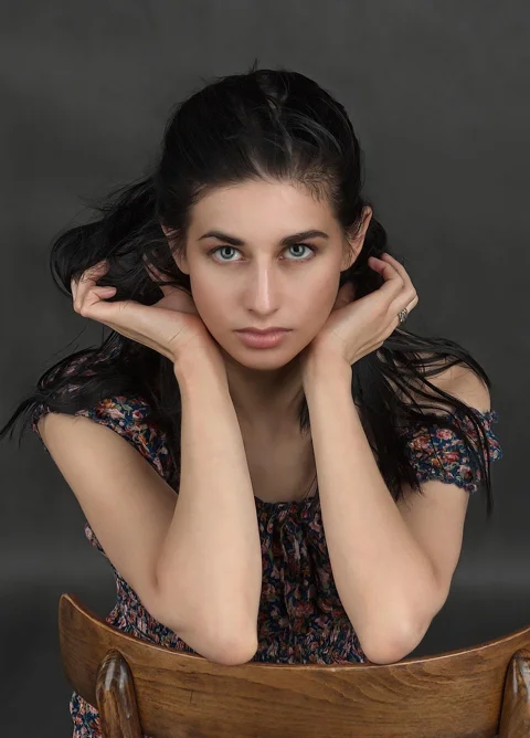 woman, young, brunette, makeup