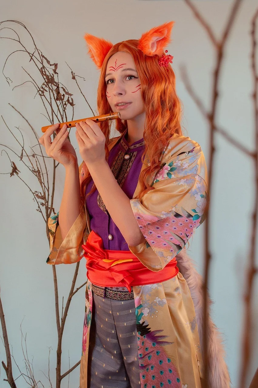 狐妖、角色扮演、女性、一隻狐狸