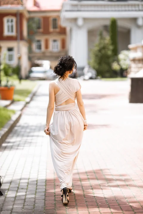 young woman, romance, dress, fashion
